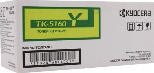Картридж лазерный Kyocera TK-5160Y/1T02NTANL0, желтый, 12000 страниц, оригинальный для Kyocera P7040cdn