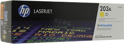 Картридж лазерный HP 203A/CF542A, желтый, 1300 страниц, оригинальный для HP Color LJ Pro M254dw/ M254nw/ M280nw/ M281fdn/ M281fdw