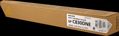Картридж лазерный Ricoh SPC830DNE/821186, желтый, 27000 страниц, оригинальный для Ricoh SP C830DN/C831DN