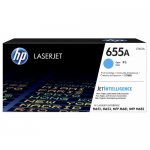 Картридж лазерный HP 655A/CF451A, голубой, 10500 страниц, оригинальный для HP M652 / 653 / M681 / 682