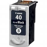 Картридж струйный Canon PG-40BK (0615B001/0615B025), черный, оригинальный, объем 16 мл, ресурс 400 страниц для Canon FAX-JX200/JX500/IP1200/IP1700/IP2200/IP6210/MP140/MP150/MP160/MP170/MP180/MP190/MP210/MP220/MP450/MP460/MP470/MX300/MX310/iP1300/iP1600/iP
