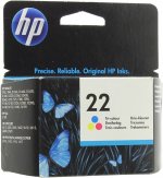 Картридж струйный HP 22 (C9352AE), голубой/пурпурный/желтый, оригинальный, ресурс 165 страниц для HP HP Officejet J3680 / 4355 / 5610, HP Deskjet D2360 / D2460 / F2180 / F380 / F4180 / D1530 / 3940, HP PSC 1410
