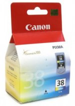 Картридж струйный Canon CL-38 (2146B005), голубой/пурпурный/желтый, оригинальный, объем 9 мл, ресурс 205 страниц для Canon Canon PIXMA-iP1800 / iP1900 / iP2500 / iP2600 / MP140 / MP190 / MP210 / MP220 / MP470 / MX300 / MX310