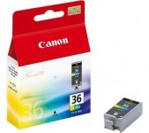 Картридж струйный Canon CLI-36 (1511B001), голубой/пурпурный/желтый/черный, оригинальный, объем 12 мл, ресурс 250 страниц для Canon Canon PIXMA-iP100 / iP110 / mini260