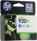 Картридж струйный HP 920XL (CD972AE), голубой, оригинальный, ресурс 700 страниц для HP HP Officejet 6500 / 6000 / 7000 / 7500