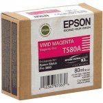 Картридж струйный Epson T580A (C13T580A00), пурпурный, оригинальный, объем 80 мл для Epson Epson Stylus Pro 3880