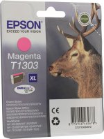 Картридж струйный Epson T1303 (C13T13034010/C13T13034012), пурпурный, оригинальный, ресурс 600 страниц для Epson Epson Stylus SX525WD / SX535WD, Office B42WD / BX625FWD / BX635FWD, WorkForce WF-3520DWF / WF-7015 / WF-7515 / WF-7525