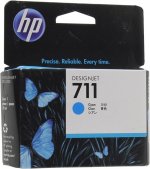 Картридж струйный HP 711 (CZ130A), голубой, оригинальный, объем 29 мл для HP Designjet T120/T520