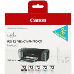 Комплект картриджей струйный Canon PGI-72 PBK/GY/PM/PC/CO (6403B007), глянцевый черный, серый, глянцевый пурпурный, глянцевый голубой, Chroma Optimizer, оригинальный, объем 14 мл, ресурс 510 страниц, 5 шт. для Canon PRO-10