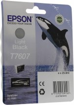 Картридж струйный Epson T7607 (C13T76074010), серый, оригинальный, ресурс 10000 страниц для Epson Epson SureColor SC-P600