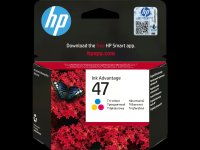 Картридж струйный HP 47 (6ZD61AE), голубой, пурпурный, желтый, оригинальный, ресурс 700 страниц для HP DJ Ink Advantage 4800
