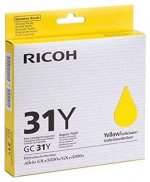 Картридж струйный Ricoh GC 31Y (405691), желтый, оригинальный, ресурс 1750 страниц для Ricoh GX e2600/GX e3300N/GX e3350N/GX e5550N/GX e7700N