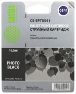 Картридж струйный Cactus CS-EPT0541 (C13T054140), черный, совместимый, 450 страниц, 16.5 мл, для Epson Stylus Photo R800 / R1800