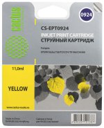 Картридж струйный Cactus CS-EPT0924 (C13T10844A10), желтый, совместимый, 11 мл, для Epson Stylus C91 / CX4300 / T26 / T27 / TX106 / TX109 / TX117 / TX119