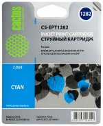 Картридж струйный Cactus CS-EPT1282 (C13T12824010), голубой, совместимый, 7 мл, для Epson Stylus S22 / S125 / SX420 / SX425 / Office BX305