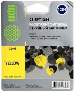 Картридж струйный Cactus CS-EPT1284 (C13T12844010), желтый, совместимый, 7 мл, для Epson Stylus S22 / S125 / SX420 / SX425 / Office BX305