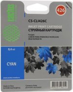 Картридж струйный Cactus CS-CLI426C (CLI-426C), голубой, совместимый, 8.4 мл, для Canon PIXMA-iP4840 / iP4940 / iX6540 / MG5140 / MG5240 / MG5340 / MG6140 / MG6240 / MG8140 / MG8240 / MX714 / MX884 / MX894