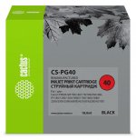 Картридж струйный Cactus CS-PG40 (PG-40), черный, совместимый, 15 мл, для Canon FAX-JX200 / JX210 / JX500 / JX510, MultiPASS-450, PIXMA-iP1200 / iP1300 / iP1600 / iP1700 / iP1800 / iP1900 / iP2200 / iP2500 / iP2600 / MP140 / MP150 / MP160 / MP170 / MP180