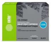 Картридж струйный Cactus CS-CH563 (122XL), черный, совместимый, 20 мл, для HP DJ 1000 / 1050 / 2000 / 2050 / 3000 / 3050 / 1510 /2050