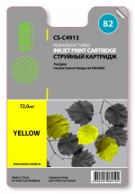 Картридж струйный Cactus CS-C4913 (82), желтый, совместимый, 72 мл, для HP 820 MFP / 500 Plus / 500ps Plus / 510 / 510ps / 800 / 800ps /500 / 8415 MFP / cc800ps