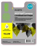 Картридж струйный Cactus CS-C8773 (177), желтый, совместимый, 11.4 мл, для HP C7183 / C5183 / C6283 / C7283 / C8183 / D7163 / D7263 / D7363 / D7463 / C6183 / 3213 / 3313 / 8250 / 8253