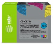 Картридж струйный Cactus CS-C8766 (135), цветной, совместимый, 800 страниц, для HP DJ 5940 / 460 / 5743 / 6543 / 6843 / 6943, OJ 4212 / 6213 / 6313 / 7213 / 7310 / 7410 / 100 / 150, PSC 2355 / 2353 / 2410, 2573 / 2613 / 425 / 428 / 325 / 335 / 375 / 385 /