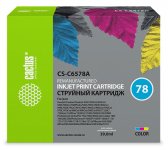 Картридж струйный Cactus CS-C6578A (78), цветной, совместимый, 45 мл, для HP DJ 1180c / 1220c / 1220c/PS / 1280 / 920c / 9300 / 930c / 950c / 970cxi, OJ G85 / K80 / V40, PSC 750