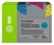 Картридж струйный Cactus CS-C9352C (22XL), цветной, совместимый, 21 мл, для HP OJ J3680 / 4355 / 5610, DJ D2360 / D2460 / F2180 / F380 / F4180 / D1530 / 3940, PSC 1410