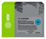 Картридж струйный Cactus CS-C6656A (56), черный, совместимый, 550 страниц, 20 мл, для HP DJ 5550 / 5150 / 450cbi, OJ 4212 / 5610 / 4255 / 6160, PSC 1315 / 2210 / 2410 / 1210 / 1216 / 1315 / 2175 / 1215 / 1350 / 2105 / 2110, 7450xi / 7762 / 7450 / 7660 / 7