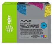 Картридж струйный Cactus CS-C6657 (57), цветной, совместимый, 650 страниц, для HP DJ F4180 / 5550 / 5150 / 450cbi / 450ci, OJ 4212 / 4255 / 6110, PSC 1315 / 2210 / 2410 / 1210 / 1216 / 1315 / 2175 / 1215 / 1350 / 2105 / 2110, 7450xi / 7762 / 7450 / 7660 /