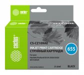 Картридж струйный Cactus CS-CZ109AE (655), черный, совместимый, 550 страниц, для HP IA 3525 / 5525 / 4515 / 4525