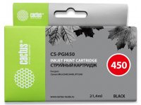 Картридж струйный Cactus CS-PGI450 (PGI-450), черный, совместимый, 21.4 мл, для Canon PIXMA-iP7240 / iP8740 / iX6840 / MG5440 / MG5640 / MG6340 / MG6440 / MG6640 / MG7140 / MG7540 / MX924