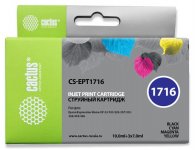 Комплект картриджей струйный Cactus CS-EPT1716 (C13T17164A10), цветной, совместимый, для Epson XP-33 / 103 / 203 / 207 / 303 / 306 / 403 / 406