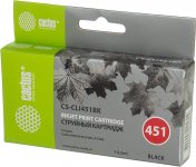 Картридж струйный Cactus CS-CLI451BK (CLI-451BK/6523B001), черный, совместимый, 12 мл, для Canon PIXMA-iP7240 / iP8740 / iX6840 / MG5440 / MG5540 / MG5640 / MG6340 / MG6440 / MG6640 / MG7140 / MG7540 / MX924