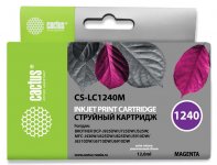 Картридж струйный Cactus CS-LC1240M, пурпурный, совместимый, 12 мл, для Brother MFC-J6510/6910DW