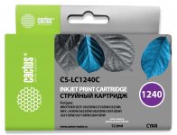 Картридж струйный Cactus CS-LC1240C (LC1240C), голубой, совместимый, 12 мл, для Brother MFC-J6510/6910DW