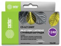Картридж струйный Cactus CS-LC1240Y (LC1240Y), желтый, совместимый, 12 мл, для Brother MFC-J6510/6910DW
