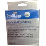 Картридж струйный ProfiLine PL-C4908A (№ 940XL/C4908A), пурпурный, совместимый, 1400 страниц, для HP OJ Pro 8000 / 8500