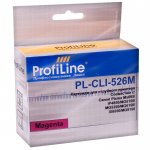 Картридж струйный ProfiLine PL-CLI-526M (CLI-526M), пурпурный, совместимый, 500 страниц, для Canon IP4850/MG5150/MG5250/MG6150/MG8150