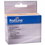Картридж струйный ProfiLine PL-CLI-521Y, желтый, совместимый, 510 страниц, для Canon Ip3600/IP4600/MP540/MP550/MP620/MP630/MP980