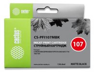 Картридж струйный Cactus CS-PFI107MBK (PFI-107MBK), черный матовый, совместимый, 130 мл, для Canon IP iPF670/iPF680/iPF685/iPF770/iPF780/iPF785/ series