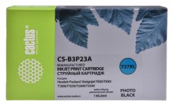 Картридж струйный Cactus CS-B3P23A (727/B3P23A), черный, совместимый, 130 мл, для HP DJ T1500, T1530, T2500, T2530, T920, T930