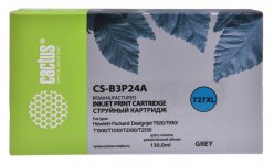 Картридж струйный Cactus CS-B3P24A (727/B3P24A), серый, совместимый, 130 мл, для HP DJ T1500, T1530, T2500, T2530, T920, T930