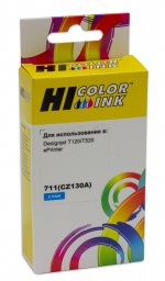 Картридж струйный Hi-Black HB-CZ130A (№711/CZ130A), голубой, совместимый, 26 мл, для HP DJ T120/T520
