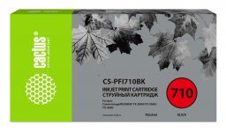 Картридж струйный Cactus CS-PFI710BK (PFI-710BK/2354C001), черный, совместимый, 700 мл, для Canon iPF TX-2000/TX-3000/TX-4000