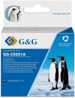 Картридж струйный G&G GG-C9351A (21/C9351AE), черный, совместимый, 17 мл, для HP DJ 3920/ 3940/ D1360/ D1460/ D1470/ D1560/ D2330/ D2360/ D2430/ D2460/ F370/ F375/ F380/ F2180/ F2187/ F2224/ F2280/ F2290/ F4140/ F4172/ F4180/ F419