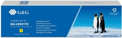 Картридж струйный G&G GG-L0S31YC (976YC/L0S31YC), желтый, совместимый, 245 мл, для HP PW Pro 5777/ 552