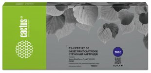 Картридж струйный Cactus CS-EPT01C100 (T01C100/C13T01C100), черный, совместимый, 188 мл, для Epson WorkForce Pro WF-C529RDTW/WF-C579RD2TWF/WF-C579RDTWF Pro