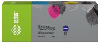 Картридж струйный Cactus CS-EPT636A00 (T636A/C13T636A00), оранжевый, совместимый, 700 мл, для Epson Stylus PRO 7900/9900/WT7900/9900