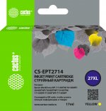 Картридж струйный Cactus CS-EPT2714 (27XL/C13T27144010), желтый, совместимый, 17 мл, для Epson WorkForce WF-3620/3640/7110/7210